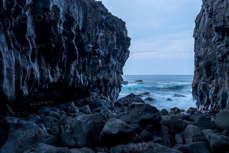 Volcanic rock coast
