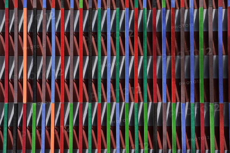 Colourful house facade of Museum Brandhorst