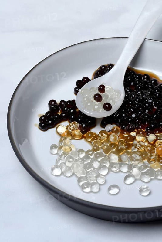 Aceto pearls with spoon in bowl