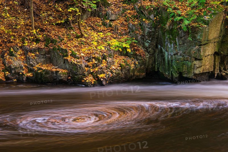 River Bode in the autumnal Harz Mountains