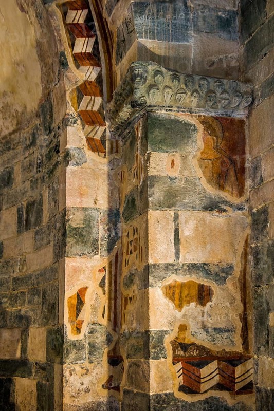 Interior with remains of frescoes