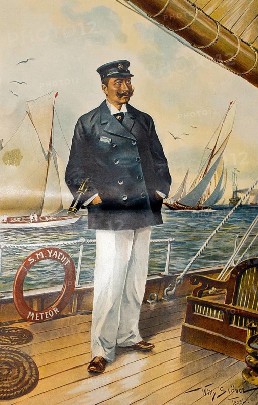 Kaiser Wilhelm II on his S. M. Yacht Meteor