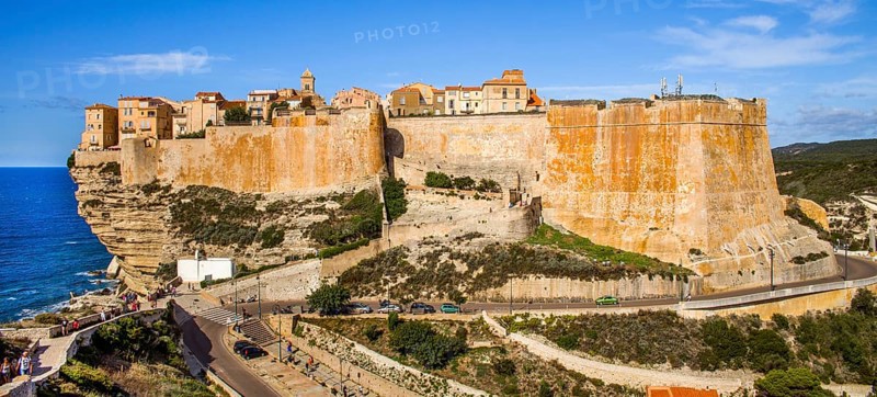 Fortified town of Bonifacio on the cliff