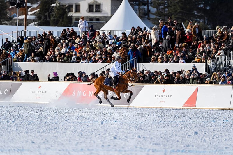 Valentin Novillo Astrada of Team Maserati gallops past the spectator stands