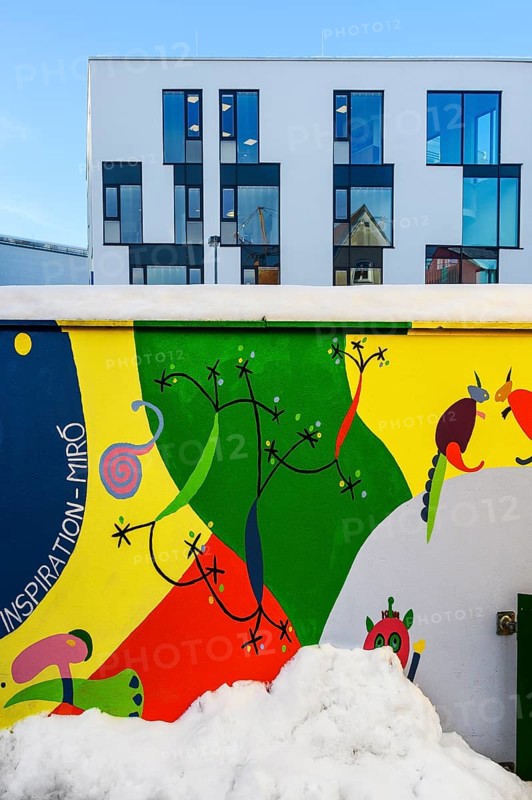 Graffiti on kindergarten wall