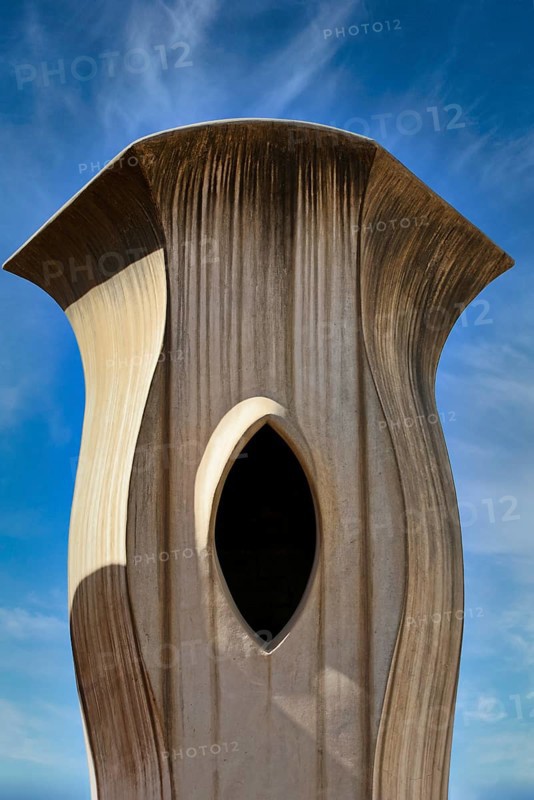 Sculptural ventilation shafts on the Casa Mila or La Pedrera by Antoni Gaudi