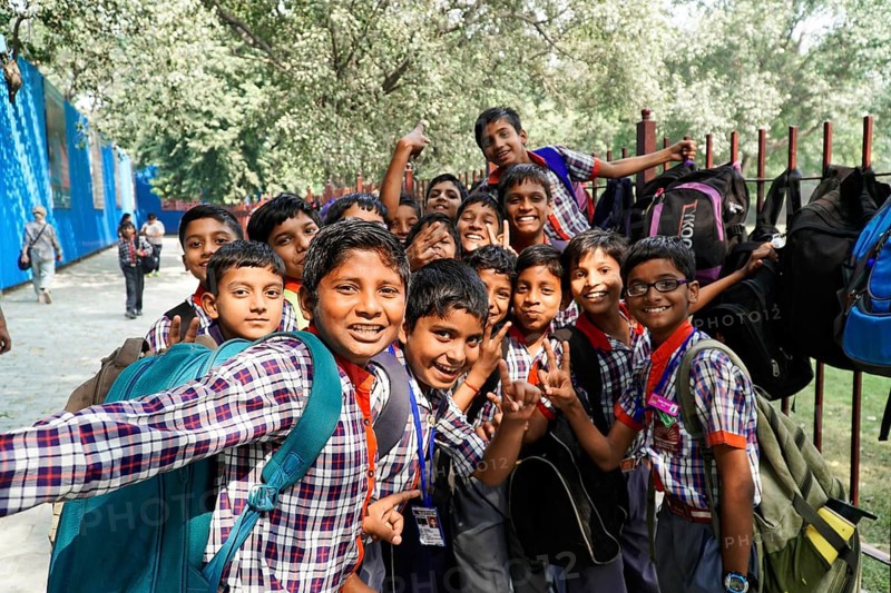 School class on a field trip
