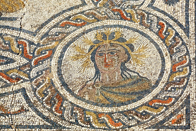 161Mosaic in the dining room of Bacchius