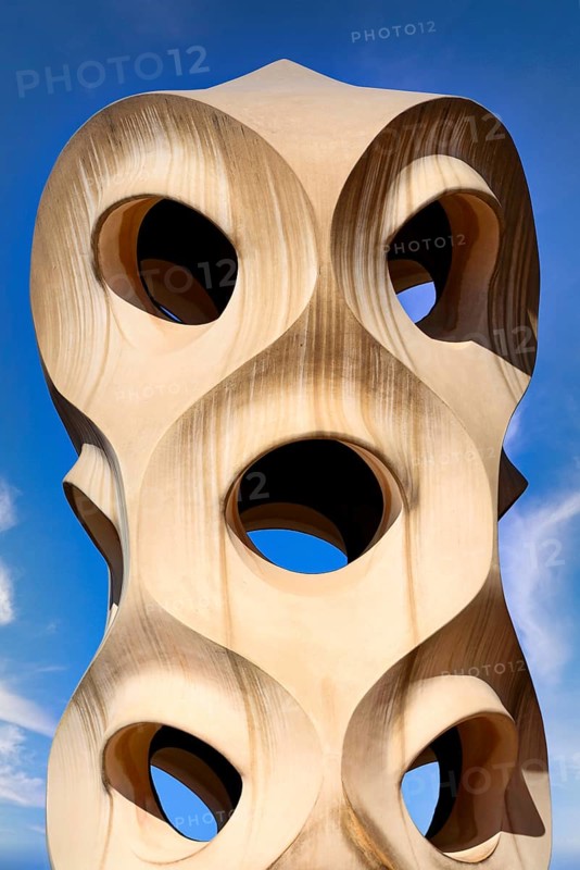 Sculptural ventilation shafts on the Casa Mila or La Pedrera by Antoni Gaudi
