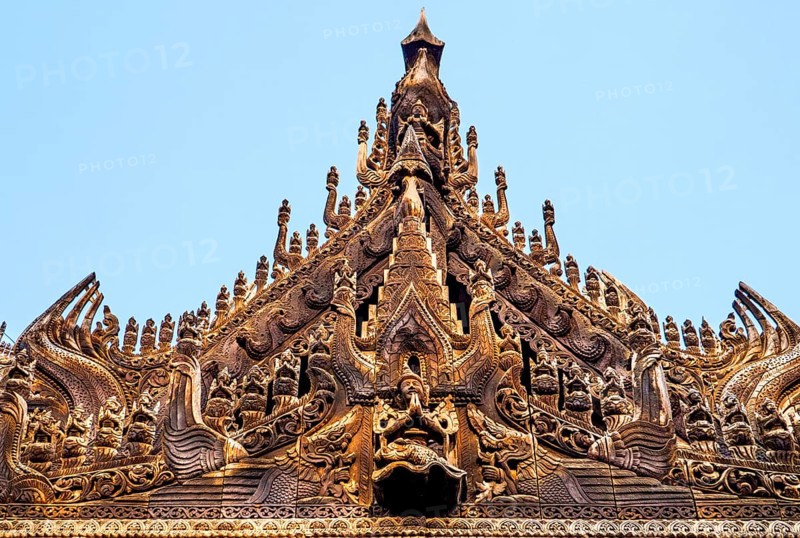 Shwenandaw Monastery with wood carvings
