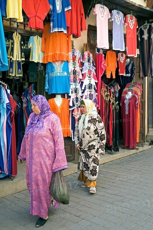 Magnificent traditional garments at the textile souk