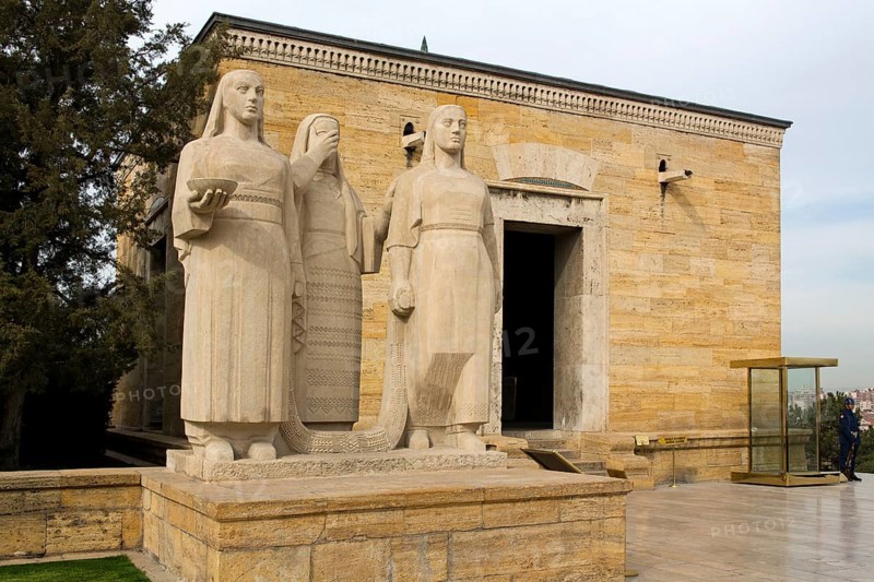 Statues on the Avenue of Honour to Atatuerk's Mausoleum