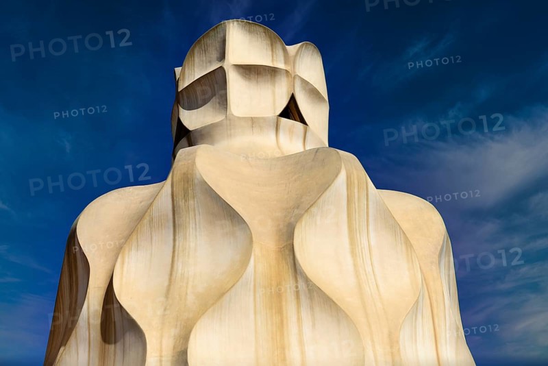 Sculptural ventilation shafts on the Casa Mila or La Pedrera by Antoni Gaudi
