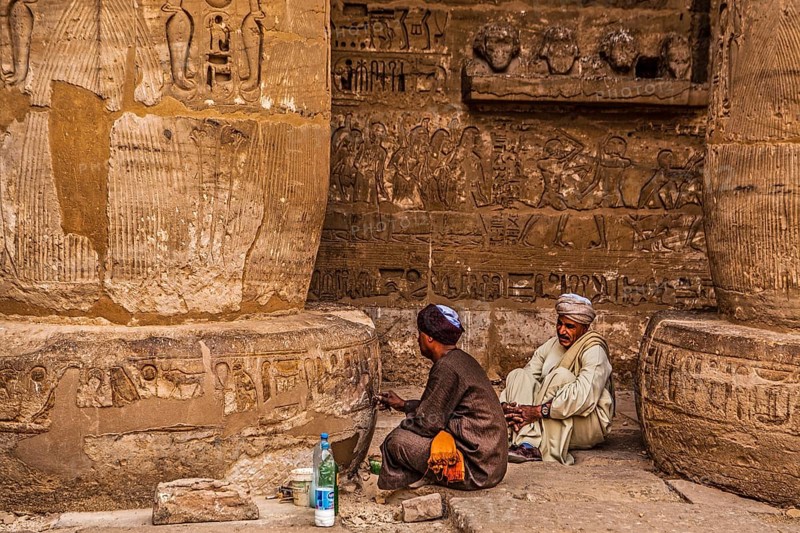 Workers during renovations