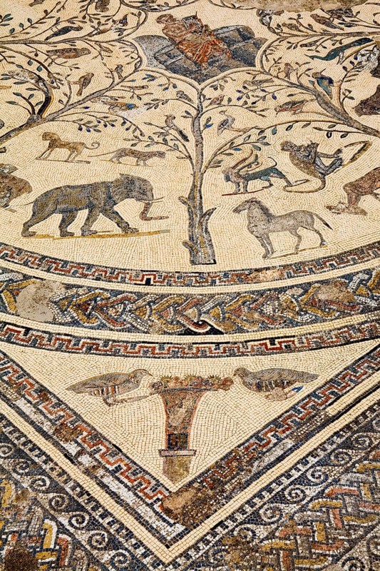 Mosaic in the House of Orpheus