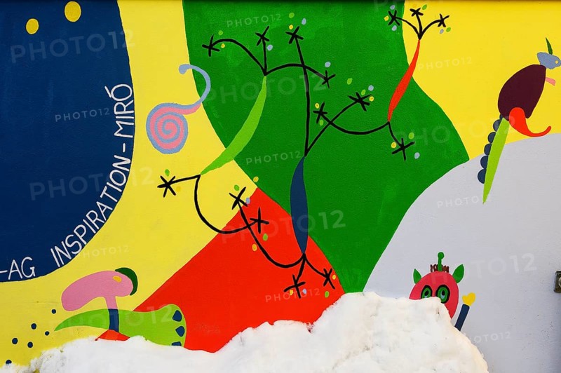 Graffiti on kindergarten wall
