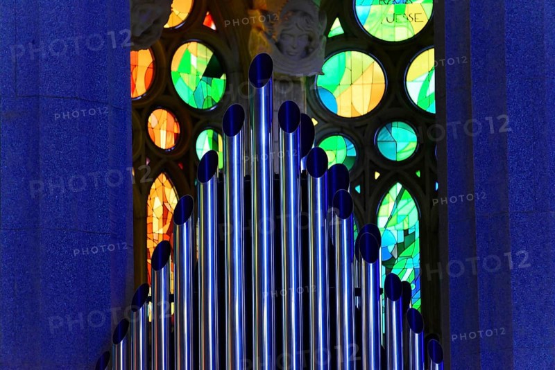 Coloured stained glass windows