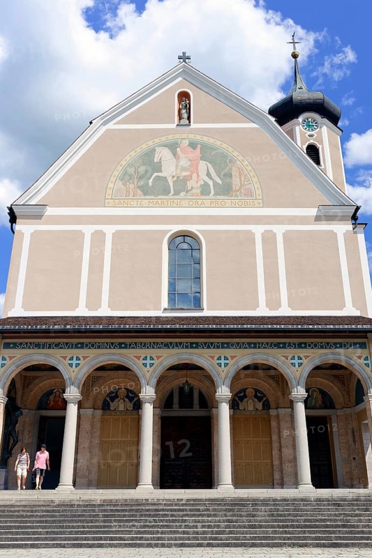 Church facade with vestibule