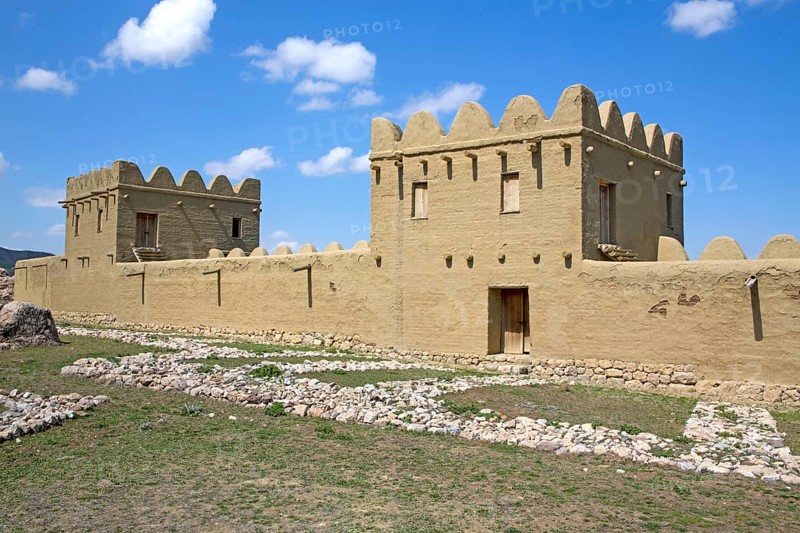 Reconstruction of the mud brick city wall