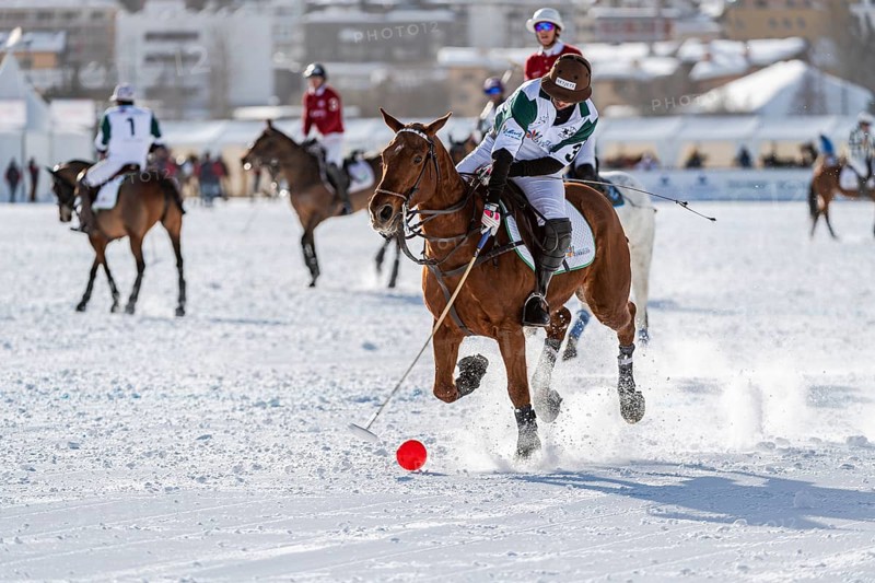 Santiago Marambio of Team Azerbaijan Land of Fire tries to control the ball at full gallop