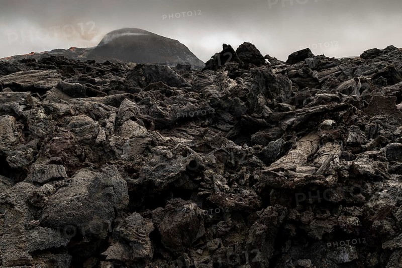 Cooled lava flows