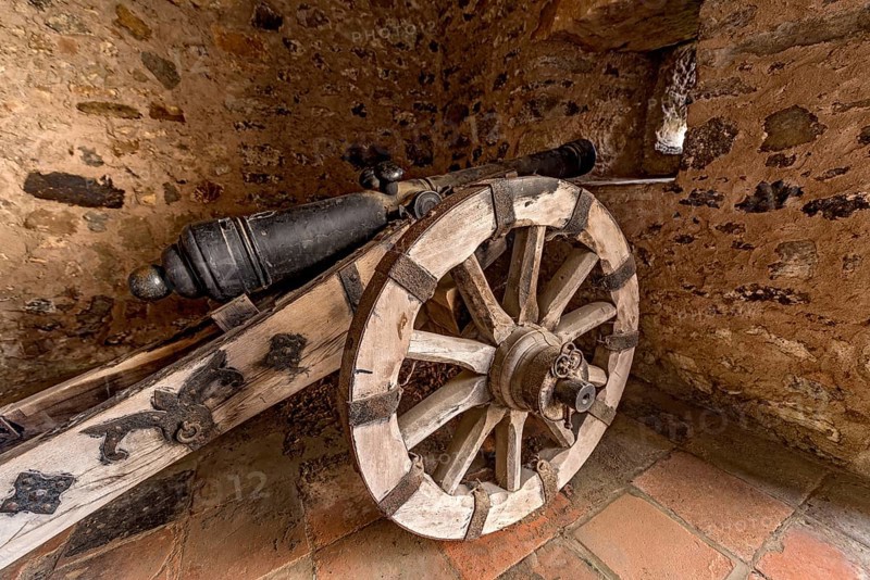 Medieval cannon of the former castle
