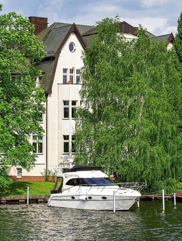 Residential houses on the Dahme near Koepenick
