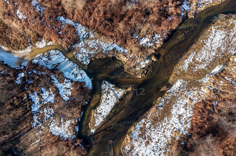 Lafnitz River with oxbow lake