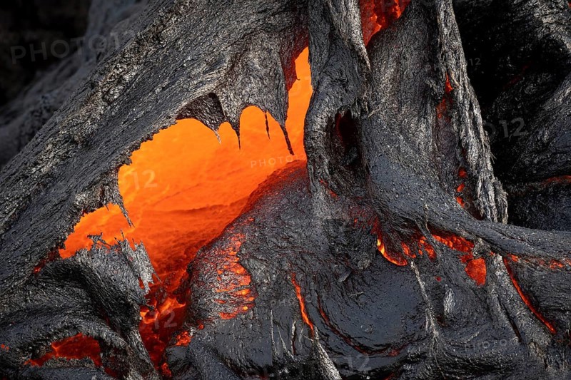 Glowing lava