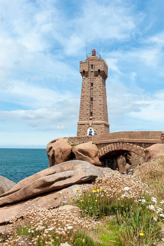 Pink granite lighthouse