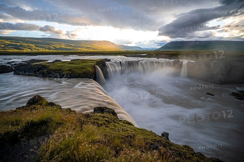 Gooafoss Waterfall in Summer