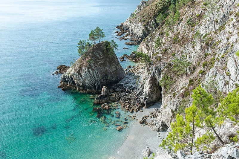 Bright rocks on the coast