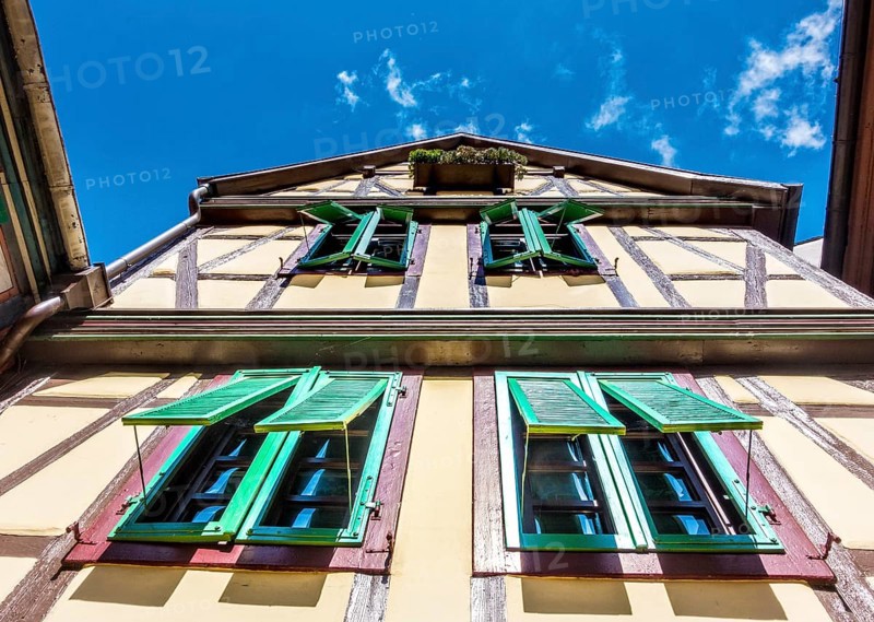 Facade of a half-timbered house in Ladenburg