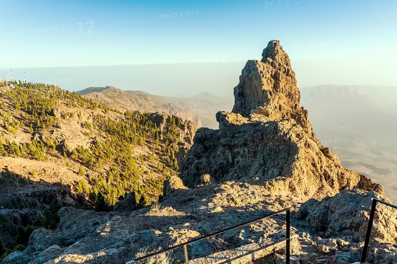 View from the highest peak of Gran Canaria called Pico de las nieves