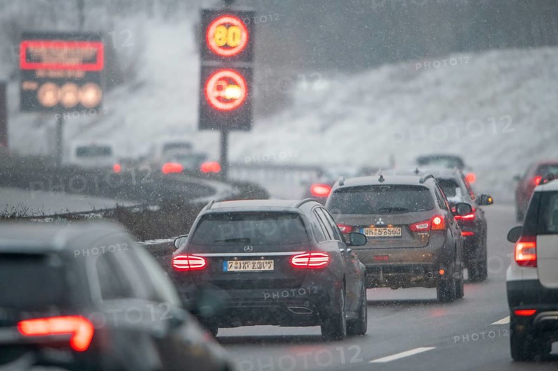 Traffic jam on the motorway