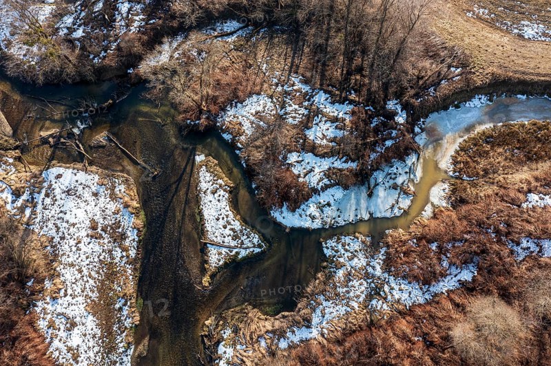 Lafnitz River with oxbow lake