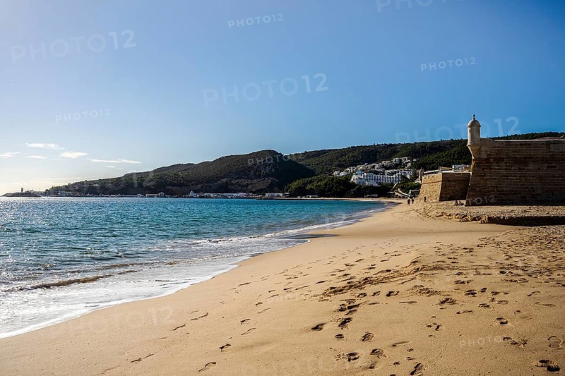 Saint James Fortress on the beach of Sesimbra