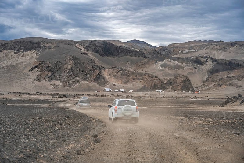 4x4 car on gravel road
