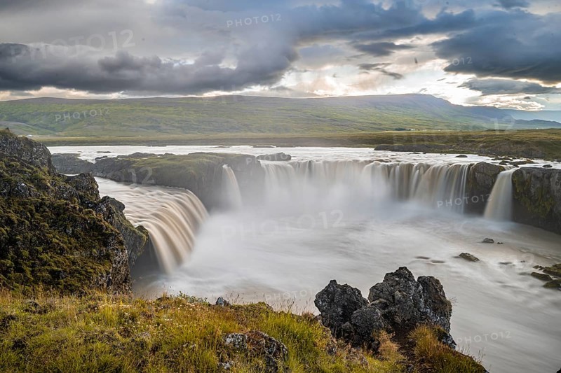 Gooafoss Waterfall in Summer