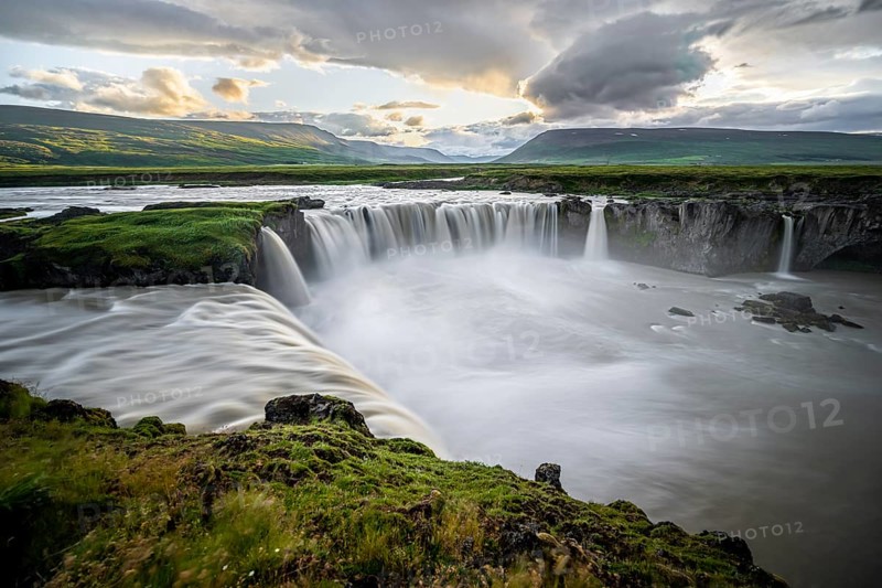 Gooafoss Waterfall in Summer