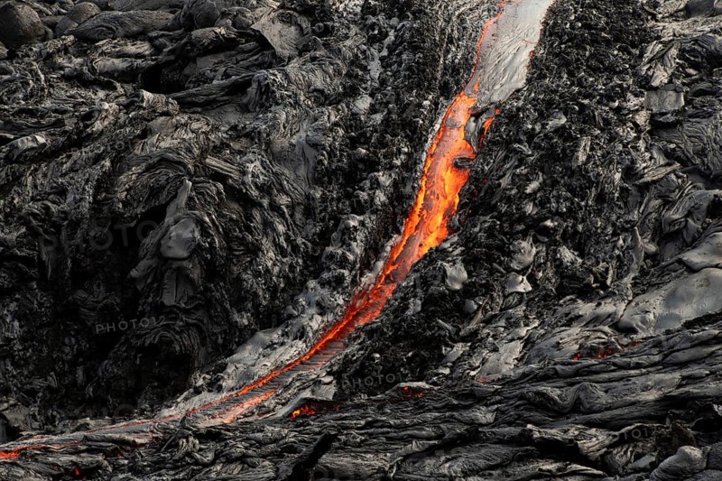 Glowing lava