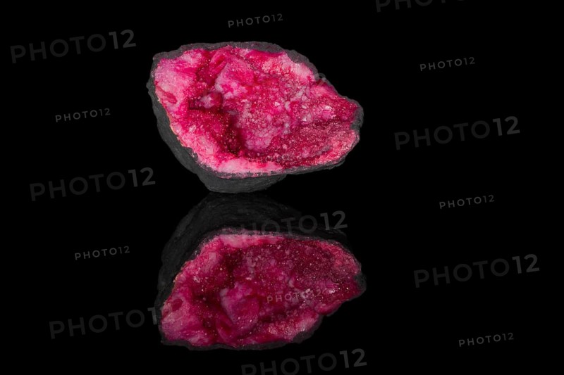 Pink quartz geode