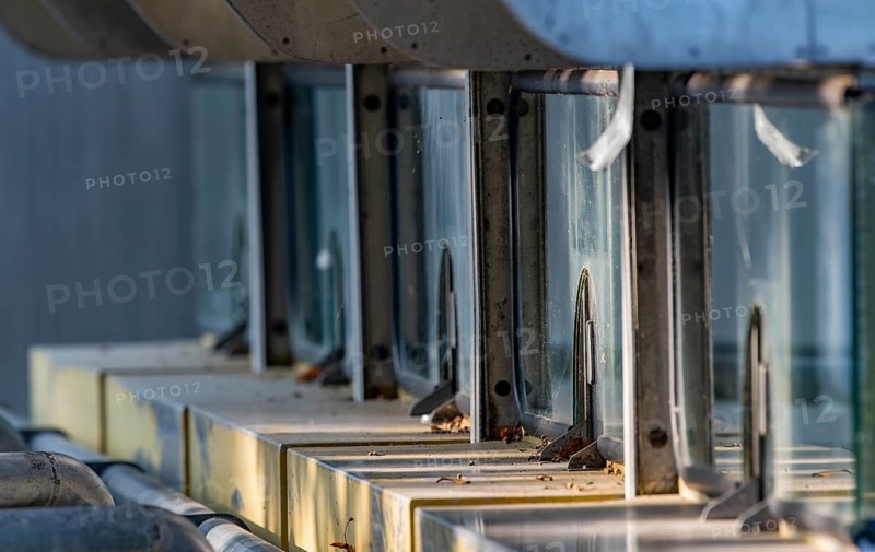 Abandoned ticket offices at the entrance to the Olympic Stadium