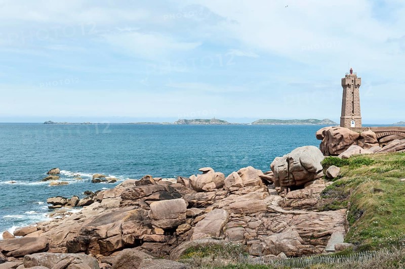 Pink granite lighthouse