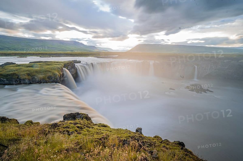 Gooafoss Waterfall in Summer