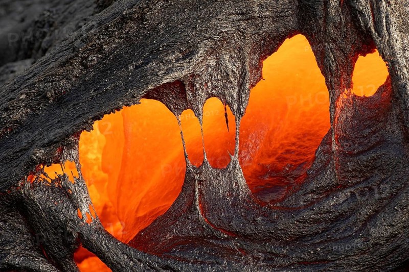 Glowing lava