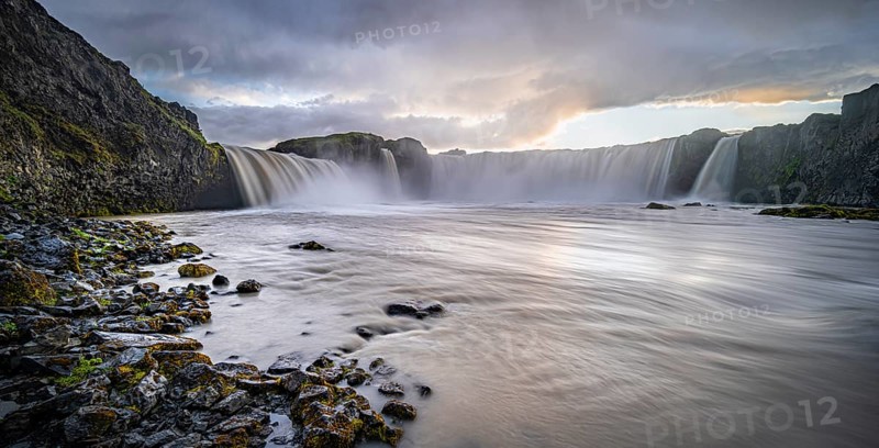 Gooafoss Waterfall in Summer