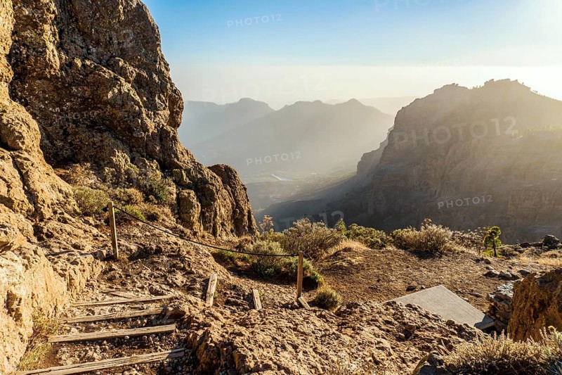 View from the highest peak of Gran Canaria called Pico de las nieves
