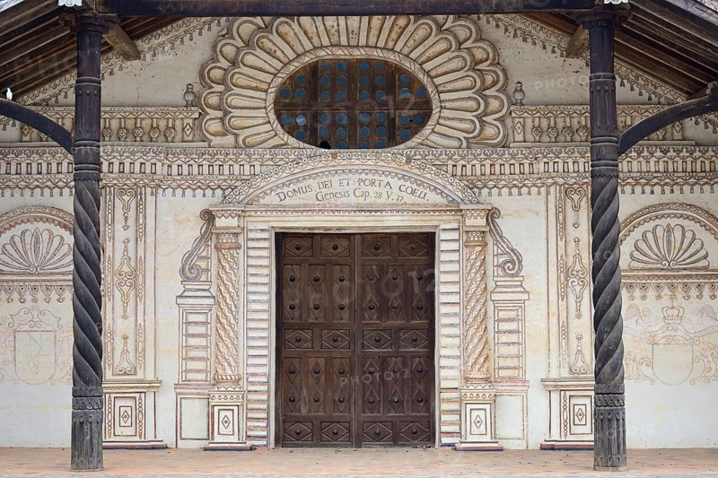 Painted facade of the Mission Church