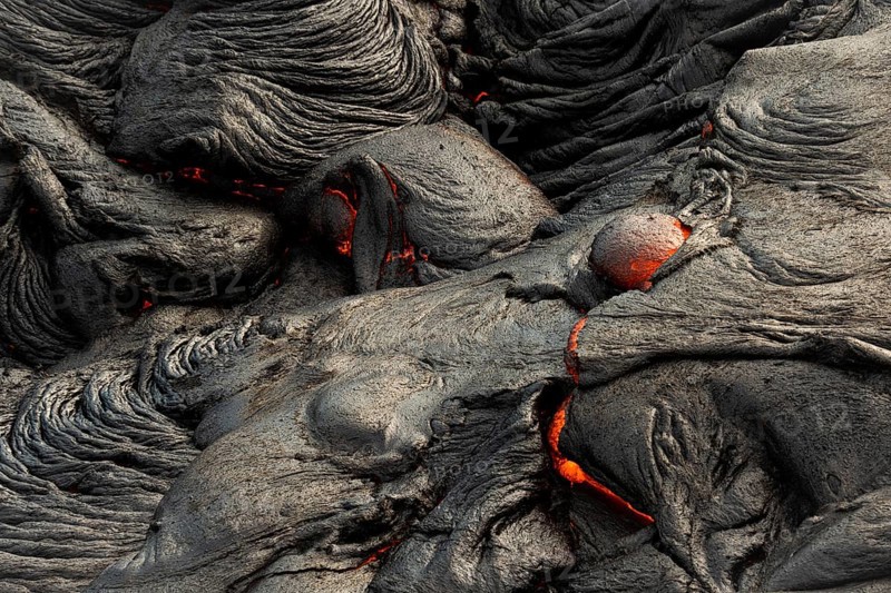 Glowing lava